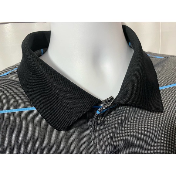 Footjoy Polo Shirt 2XL Black Blue Mens Bear Lake Polyester Golf Company Logo - Picture 14 of 15